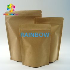 PLA Zipper Biodegradowalna torebka typu Kraft Stand Up Pouch, kompostowalna na herbatę