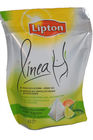 Zgrabne zakrzywione torby do pakowania herbaty PET / VMPET / PE Lipton Stand Up