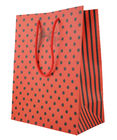 Red Dostosowane torby papierowe Christmas Gift Bag z czerwoną liną / Cute drukowane