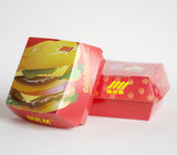Duże opakowania papierowe do hamburgerów z biodegradowalnym hamburgerem