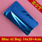 Błyszcząca niebieska samoprzylepna saszetka z woreczkiem na proszek do pakowania białek serwatkowych / w proszku w proszku