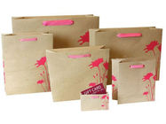 Recycled Flat Handle Brown Dostosowane torby papierowe Gift / Shopping Kraft Paper Bag