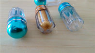 Niebieski, ośmiokątny kształt, przezroczyste plastikowe butelki z pigułkami Puste butelki medycyny