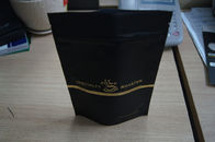 Folia aluminiowa Torebki na herbatę Opakowanie / Stand Up Czarna plastikowa torebka na kawę z zamkiem błyskawicznym