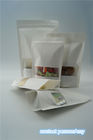 W magazynie Wyczyść okno Kraft woreczki papieru Resealable Zipper For Food Packaging