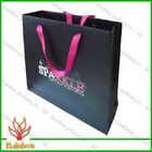 Dostosowane luksusowe brązowe torby papierowe do pakowania na zakupy z liny Hang