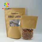 Window Kraft Paper Bags Zipper Top Sealing Dostosowany kolor do pakowania żywności
