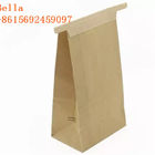 Kwadratowy blok Dostosowane torby papierowe Płaskie dno okna Kraft papieru do ziarna kawy