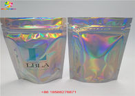 Stand Up Laserowa kosmetyczka do pakowania Hologram laminowanych materiałów z zamkiem błyskawicznym