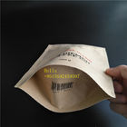 Liść Logo drukowane torebki na herbatę Opakowanie Brązowy papierowy pokrowiec na zamek błyskawiczny z przezroczystym okienkiem