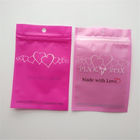 Resealable Cosmetic Packaging Bag Pink Kolczyki do kolczyków Biżuteria na zamek błyskawiczny