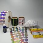 Pvc Przezroczyste etykiety termokurczliwe Etykiety z kodem kreskowym Metalowe holograficzne dla butelek / pigułek