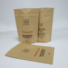 Kraft Brown Paper Snack Bag Packaging Stand Up Pouch Flat Bottom With Zipper