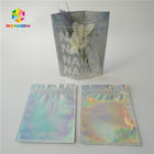 Plastikowa torba kosmetyczna Hologram Mylar Zipper CMYK Kolor z przezroczystym oknem
