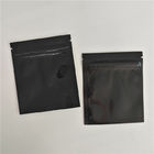 Saszetka wielokrotnego użytku Bpa Free Black Herbal Incense Packaging Błyszcząca folia aluminiowa na zamek błyskawiczny