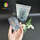 Mylar Hologram Zipper Dostosowane torby papierowe do produktów kosmetycznych z klejem do rzęs
