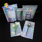 Druk wklęsły Przezroczyste plastikowe torby kosmetyczne Górny uchwyt Folia holograficzna na ubrania / rękawiczki