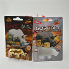 Go Rhino 3D Card Male Enhancement Pills Packing, Sex Pill Capsule Packing Recycled