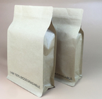 Spożywczy biodegradowalny kwadratowy dolny klin boczny kawa herbata Kraft torba papierowa torba mylarowa z blaszanym krawatem na popcorn Packa