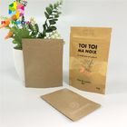 Brązowe torby papierowe Kraft z opakowaniem papierowym Ziplock z okienkiem Przezroczyste torby spożywcze