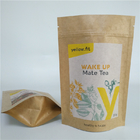 Zgrzewana torebka do pakowania herbaty mlecznej w proszku Stand Up Gusset Pouch Kraft Paper Torby na żywność z zamykanym zamkiem błyskawicznym