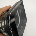 Błyszcząca czarna folia aluminiowa Mylarowa plastikowa torba stojąca Dostosowane logo