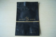 Coffee Bean Packaging Opakowanie z matowej czarnej folii, Stand Up Zawór odgazowujący