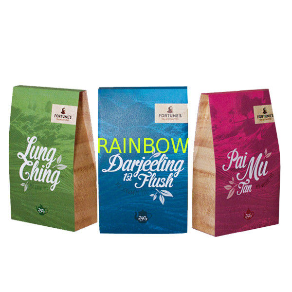 Matte Finish Kwadratowe dolne torebki do herbaty Opakowanie Full Colorful Printing