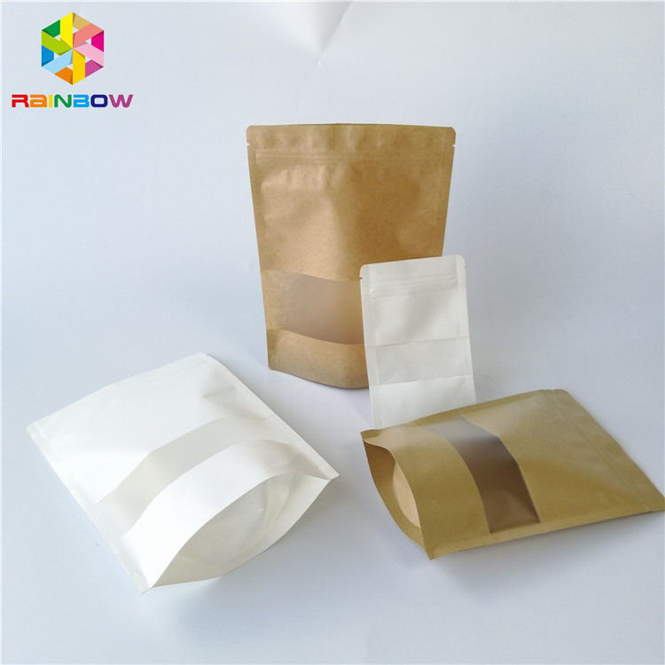 Laminowanie wielokrotnego użytku Plastikowe opakowania do żywności Biały Brązowy papier Niestandardowy druk