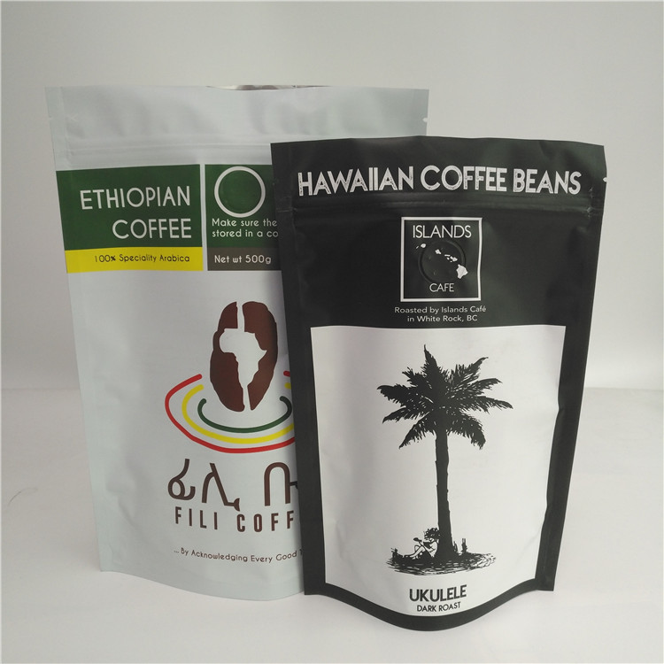 Doypack Coffee Beans Torebki herbaciane Opakowania Biodegradowalne worki na produkty proszkowe