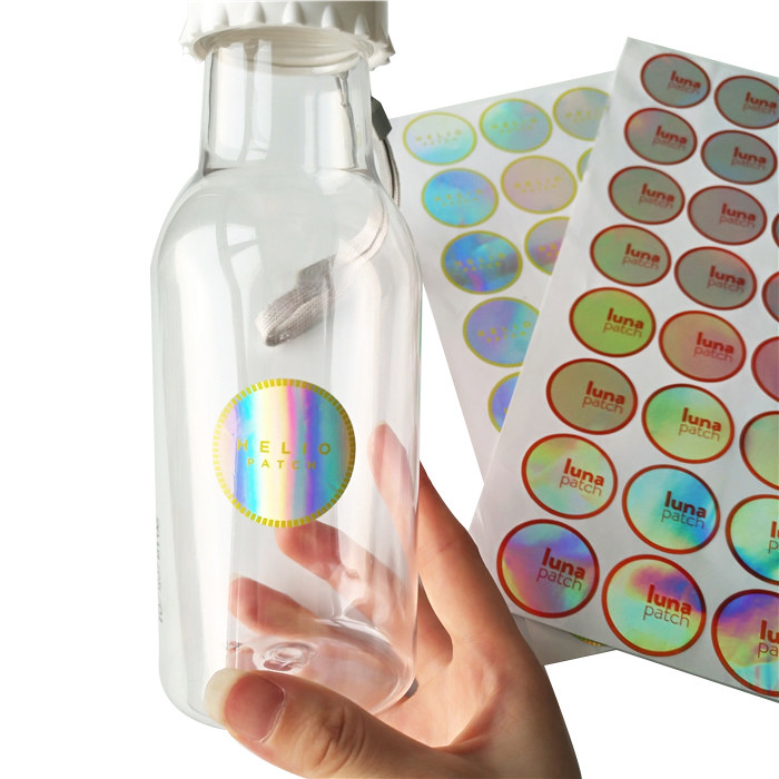 Butelki / słoiki Etykiety termokurczliwe Okrągłe 3D Laserowe hologramy z hologramem