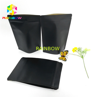 Czarny papier pakowy Drukowanie spersonalizowanych toreb papierowych Samoprzylepna torebka laminowana do żywności