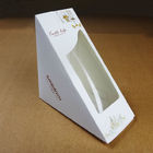 Biały papier pudełko na kanapkę Packagoing / Atr papierowe pudełko kanapkę z oknem