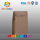 250g 500g 750g Coffee Bean Bag, CMYK Color Kraft Paper Bag With Valve