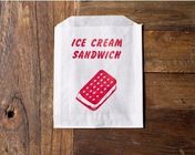 Dostosowane drukowanie orzechowe / Ice Cream Sandwich Packaging Food Paper Bag