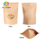 Stand Up Brown Paper Torby do pakowania cukierków Z Window / Kraft worek papierowy na żywność