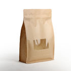 Odporne na wilgoć dolne laminowane torebki z herbatą pakowane z zamkiem błyskawicznym i okienkiem