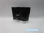 Matowe czarno-białe opakowanie z plastikowymi woreczkami, torby na kawę z zamkiem