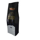 Niestandardowy 250g 500g 1 kg kwadratowy blok z płaskim dnie ziplock torebka do pakowania w ziarnko kawy
