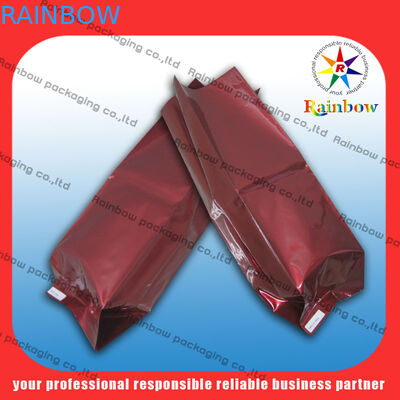 Dostosowane opakowanie torebek herbowych z bocznym wklęsłym opakowaniem z błyszczącym nadrukiem