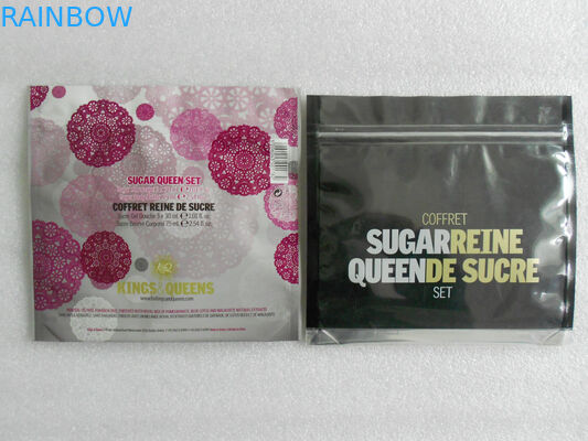 Torebki do pakowania kosmetyków PET / AL / PE, OPP / AL / PE z wycięciem łezki, zamek błyskawiczny