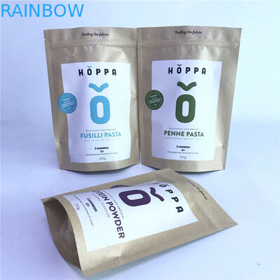 Niestandardowe torby biodegradowalne Pirnted Torby ekologiczne Torby papierowe Kraft PLA