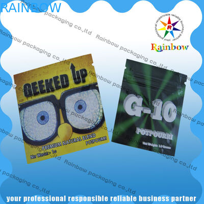 Down2earth / Geeked Up / Diablo Gold Ziołowy Kadzidełka Zip Plastikowe torby Odporność na wilgoć