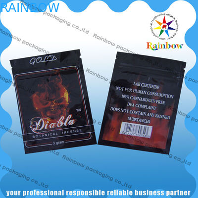 Down2earth / Geeked Up / Diablo Gold Ziołowy Kadzidełka Zip Plastikowe torby Odporność na wilgoć