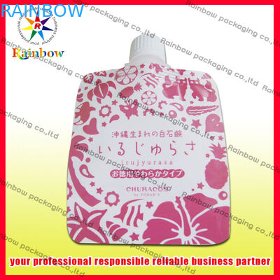 Stand Up Foil Spout Pouch Packaging Uszczelnienie termiczne dla soku, PET / AL / PE