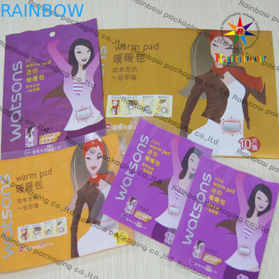 Zip Lock Plastic Cosmetic Compact Opakowanie Flat For Warm Pad