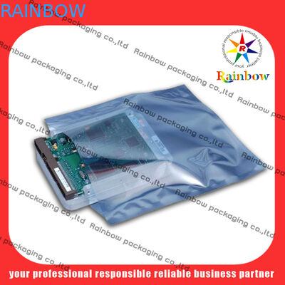 PET / PET / PE Twarda laminowana antystatyczna przezroczysta aluminiowa torba z Ziplock