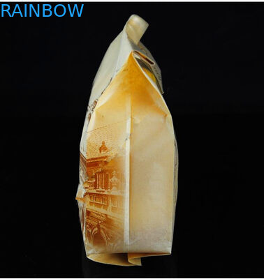 Zipper Brown Kraft Dostosowane torby papierowe z nadrukiem z chleba / fasoli