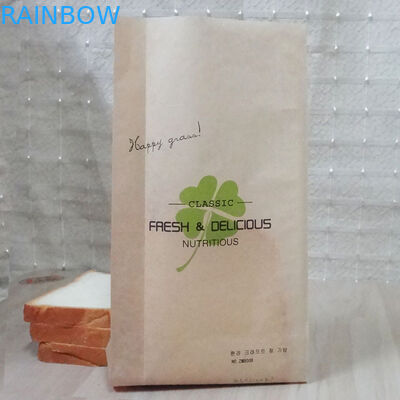 Food Grade Custom Kraft Paper Bag Opakowanie Stand Up For Bread / Cake