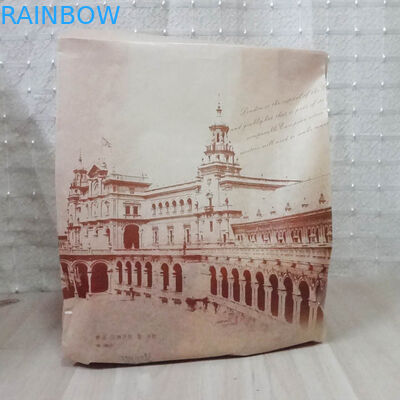 Food Grade Custom Kraft Paper Bag Opakowanie Stand Up For Bread / Cake